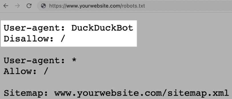 Print do código robots.txt tirado no blog  do  Semrush