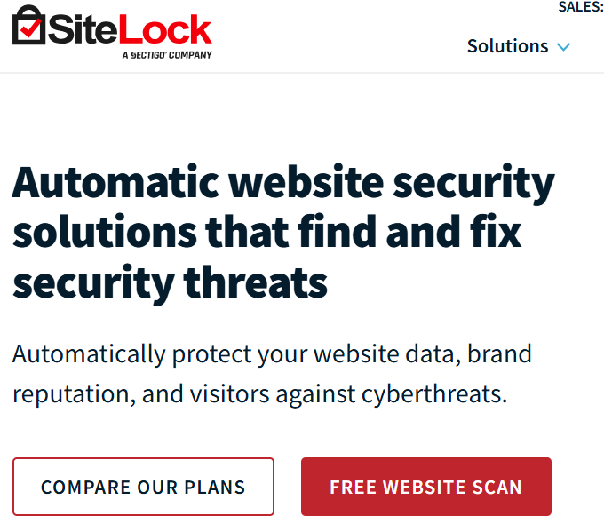 Print do Site lock com informações de compra e planos