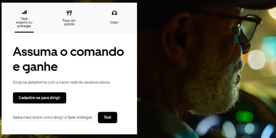 Print do site do Uber