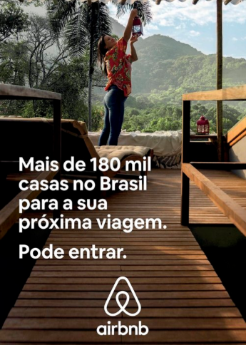 Texto de divulgação das mais de 180 mil casas para alugar no Airbnb 