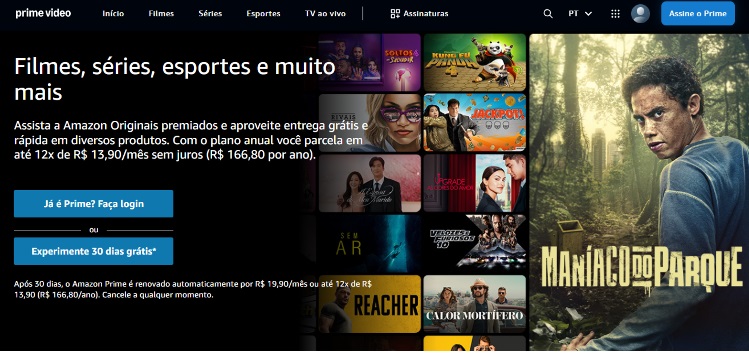 Print da tela de conversão com o cadastro e valor da Amazon Prime Video