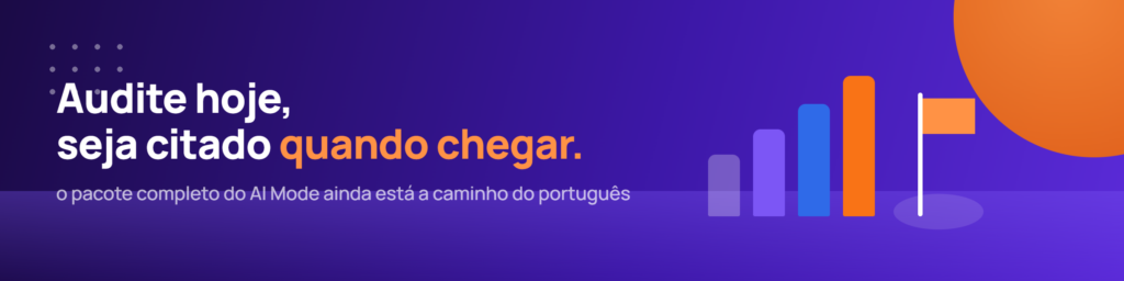 Ilustração com métricas e uma badeira de chegada, além de texto incentivando a auditar agora e colher os resultados depois